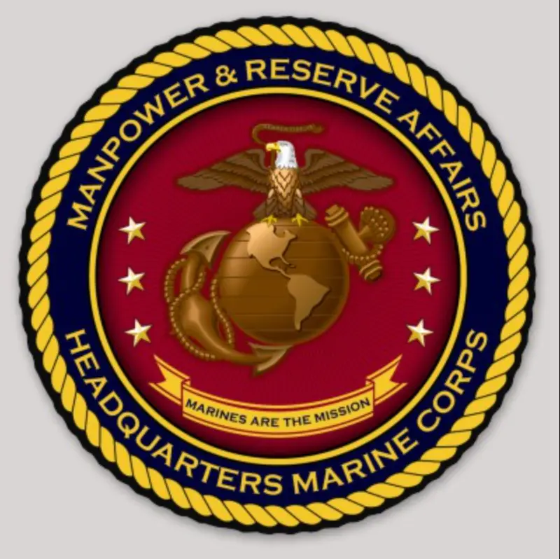 Officially Licensed Usmc Quantico Headquarters Manpower & Reserve Affairs Sticker (Quantico) 1