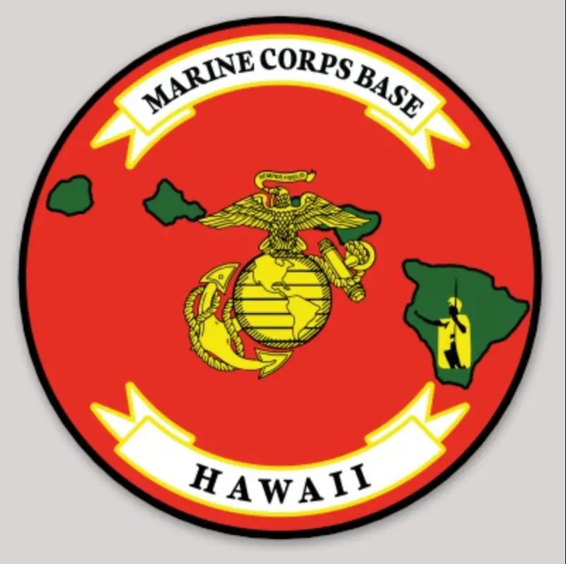 Officially Licensed Usmc Marine Corps Base Hawaii Sticker 1