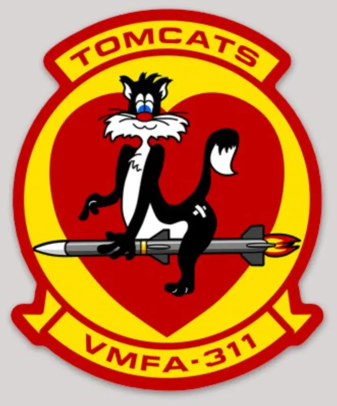 Officially Licensed Usmc Vmfa-311 Tomcats Squadron Sticker 1