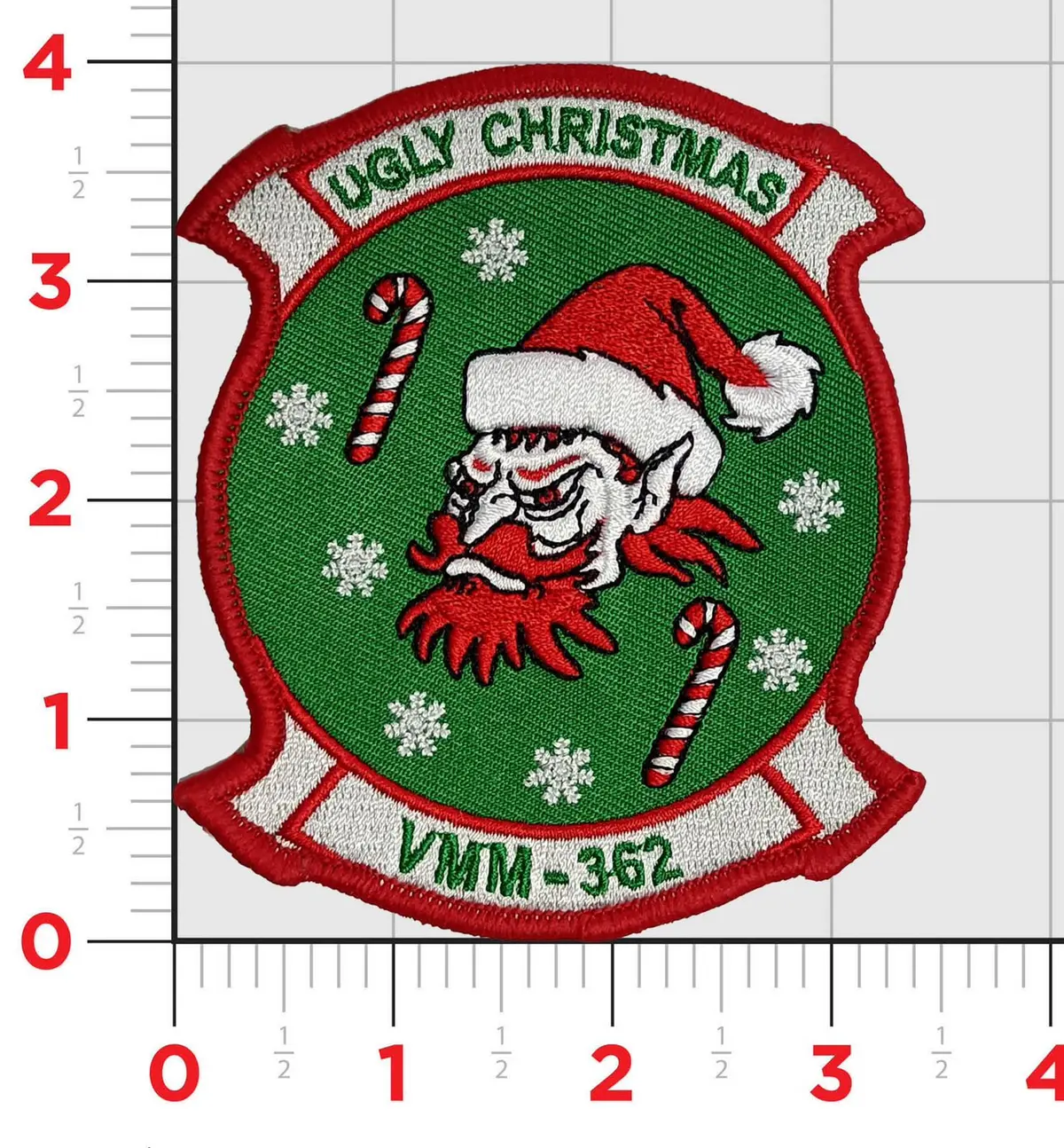 Official Vmm-362 Ugly Angels Christmas Squadron Patch 2