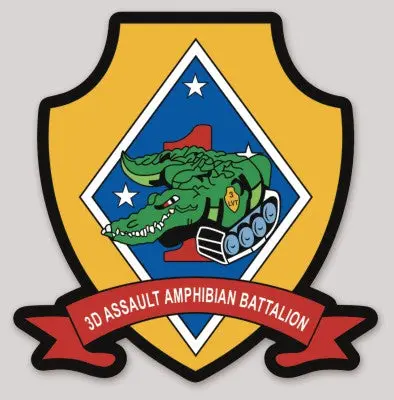 Officially Licensed 3Rd Assault Amphibian Battalion Sticker 1