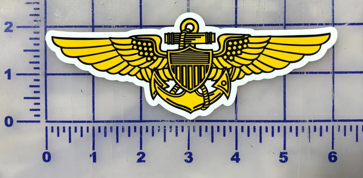 Navy/Usmc Aviator Wings Sticker 1