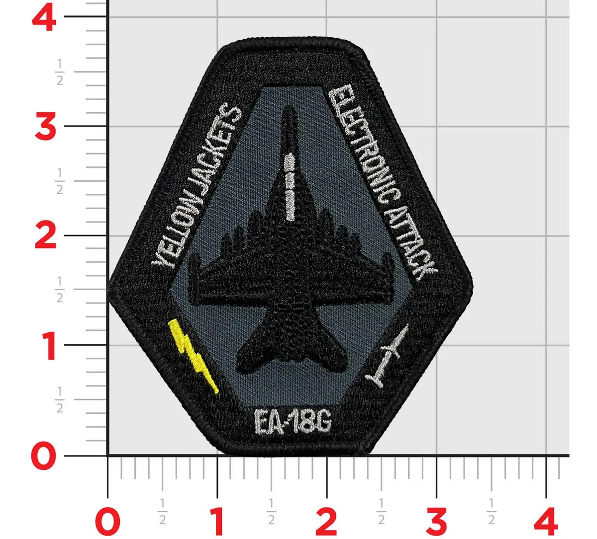 Official Vaq-138 Yellow Jackets Squadron Ea-18G Shoulder Patch 1