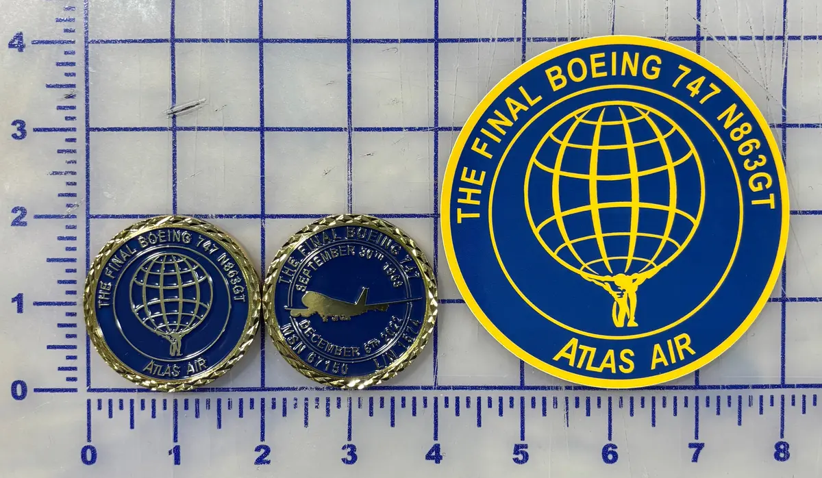The Final 747 Atlas Coin And Sticker 1