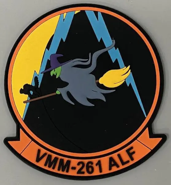 Official Vmm-261 Raging Bulls Halloween Pvc Patch 1