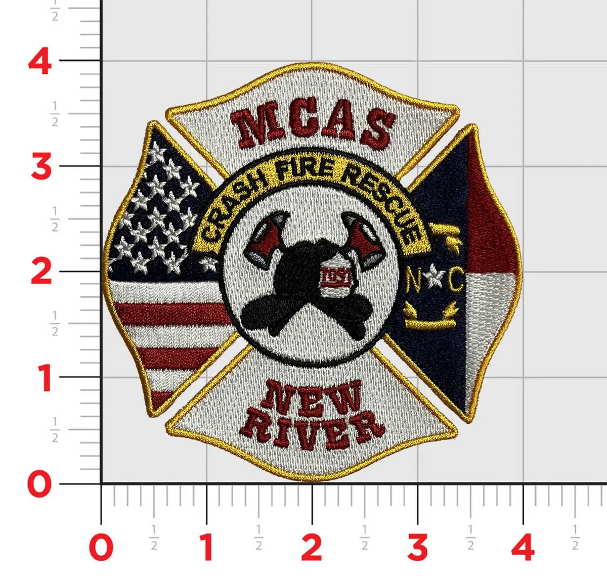 Officially Licensed Mcas New River Crash Fire Rescue Patch 1