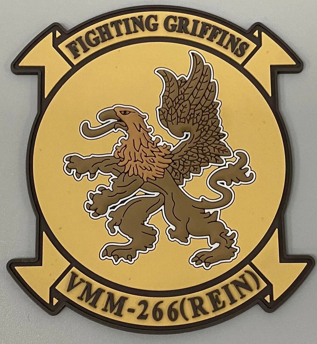 Officially Licensed Usmc Vmm-266 Fighting Griffins (Rein) Pvc Patch 1
