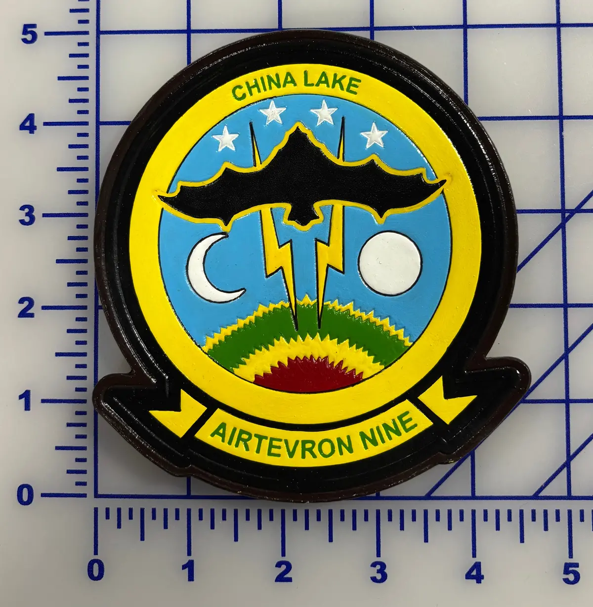 Officially Licensed Us Navy Vx-9 The Vampires China Lake Leather Squadron Patch 1