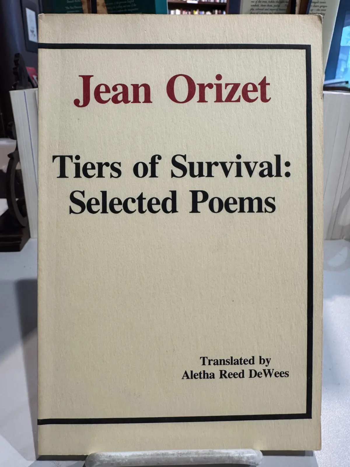 [Rare] Orizet, Jean / Dewees (Tr.): Tiers Of Survival [Used Paperback] 1