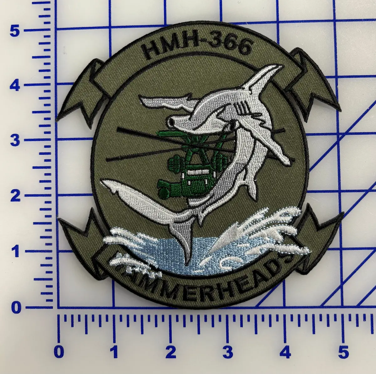 Official Hmh-366 Hammerheads Throwback Patch 1