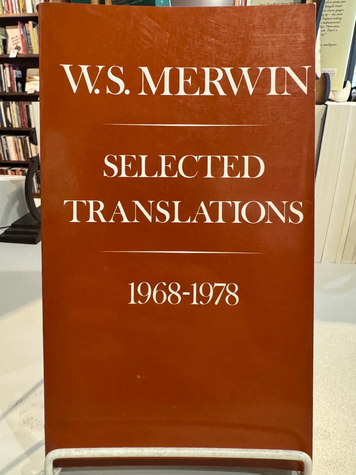Merwin, W.S.: Selected Translations 1968-1978 [Used Paperback] 1