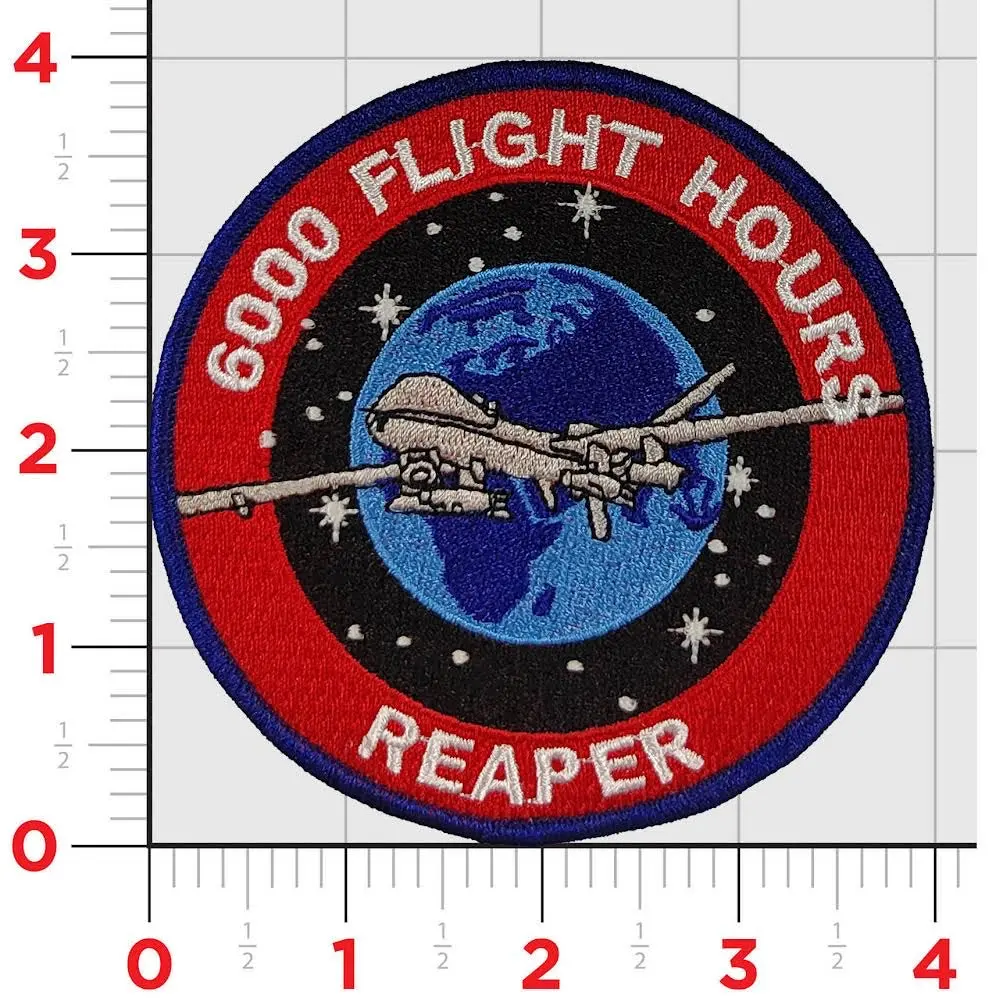 Official Usaf 17Th Attack Squadron 6000 Hour Reaper Patch 1