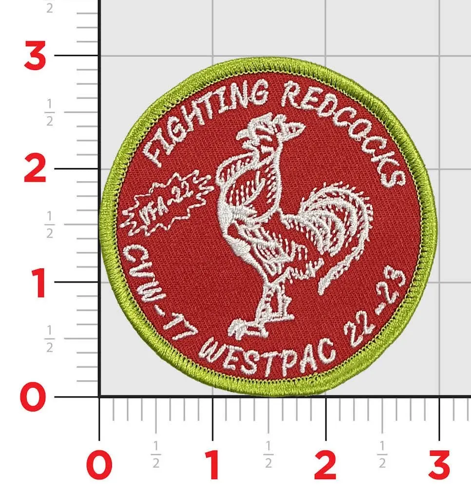 Official Vfa-22 Fighting Redcocks Westpac 22-23 Shoulder Patch 1