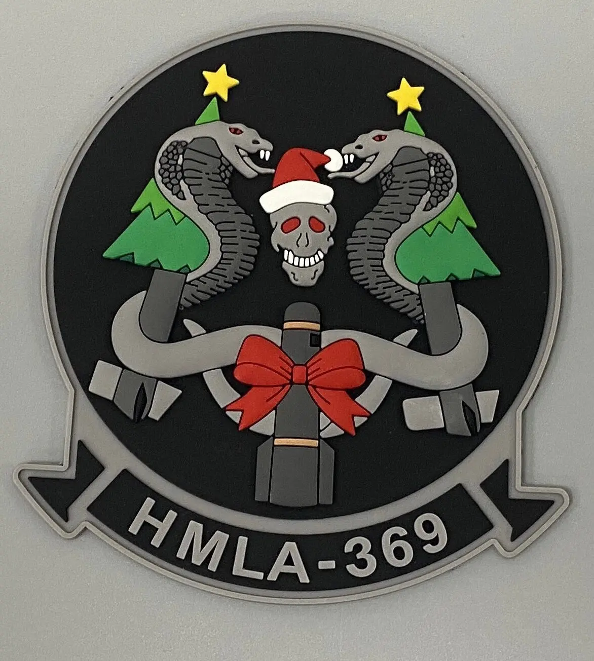 Official Hmla-369 Gunfighters Christmas Pvc Patch 1