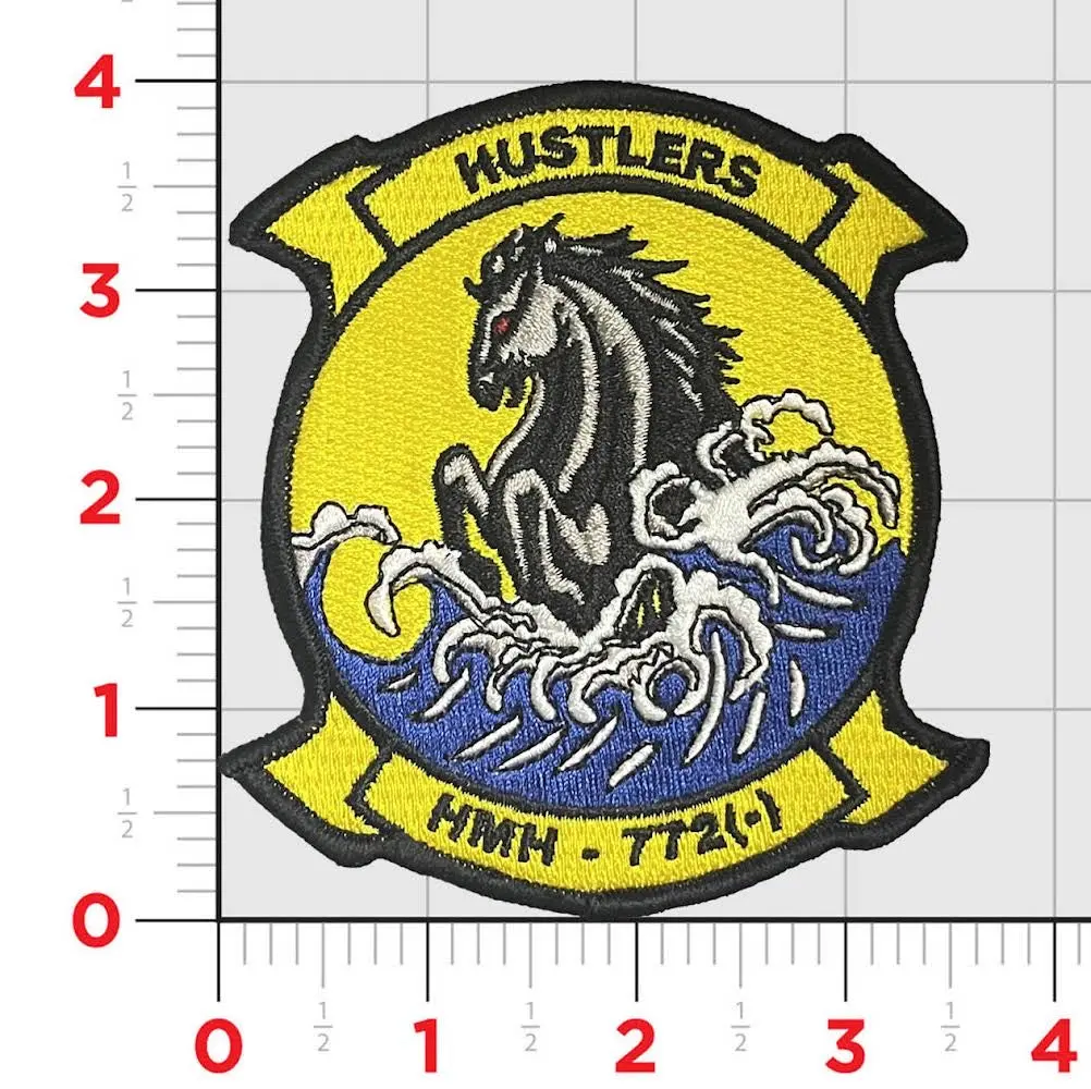 Officially Licensed Hmh-772 Hustlers Squadron Patch 1