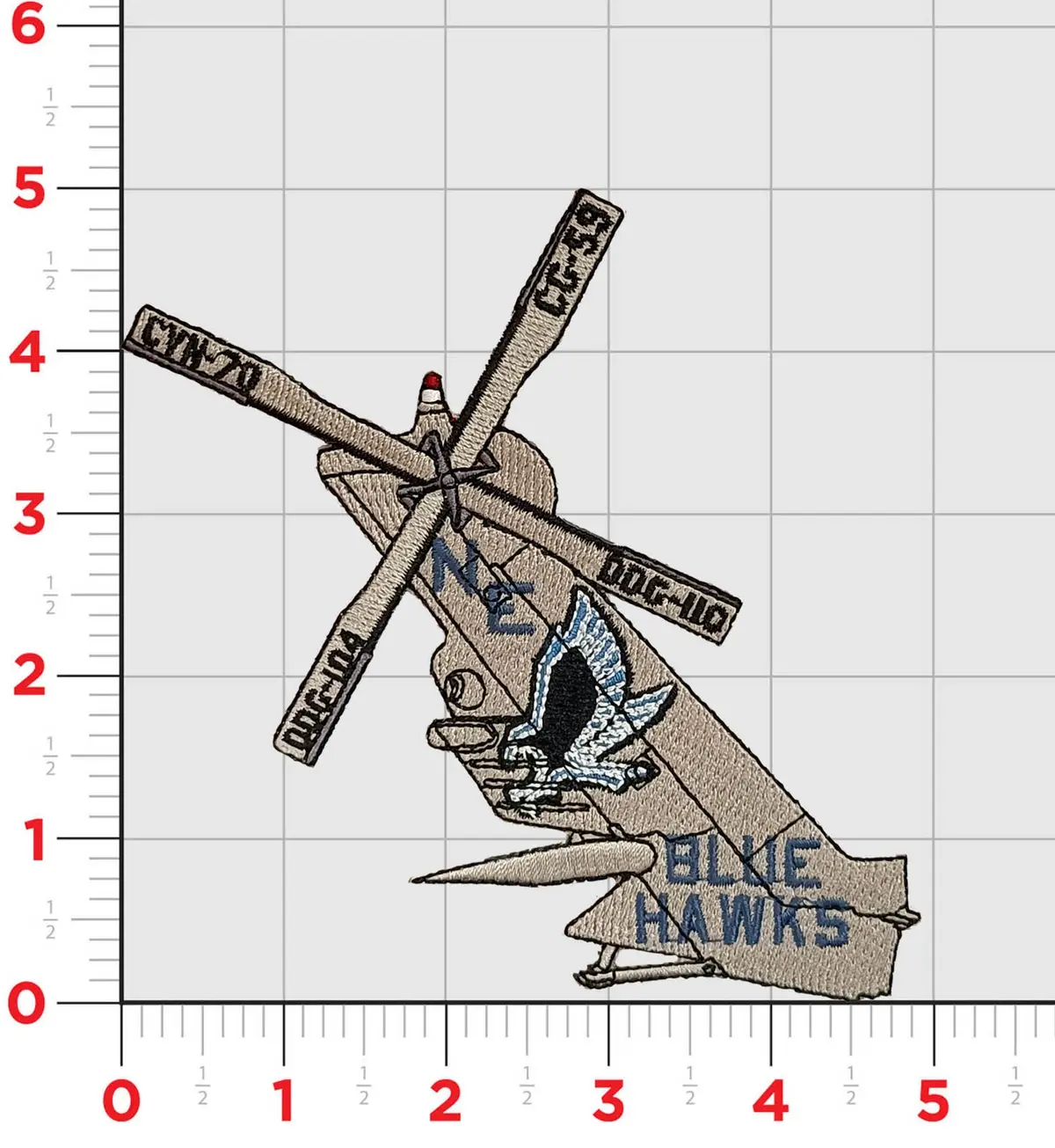Official Hsm-78 Blue Hawks Tail Flash Patch 1