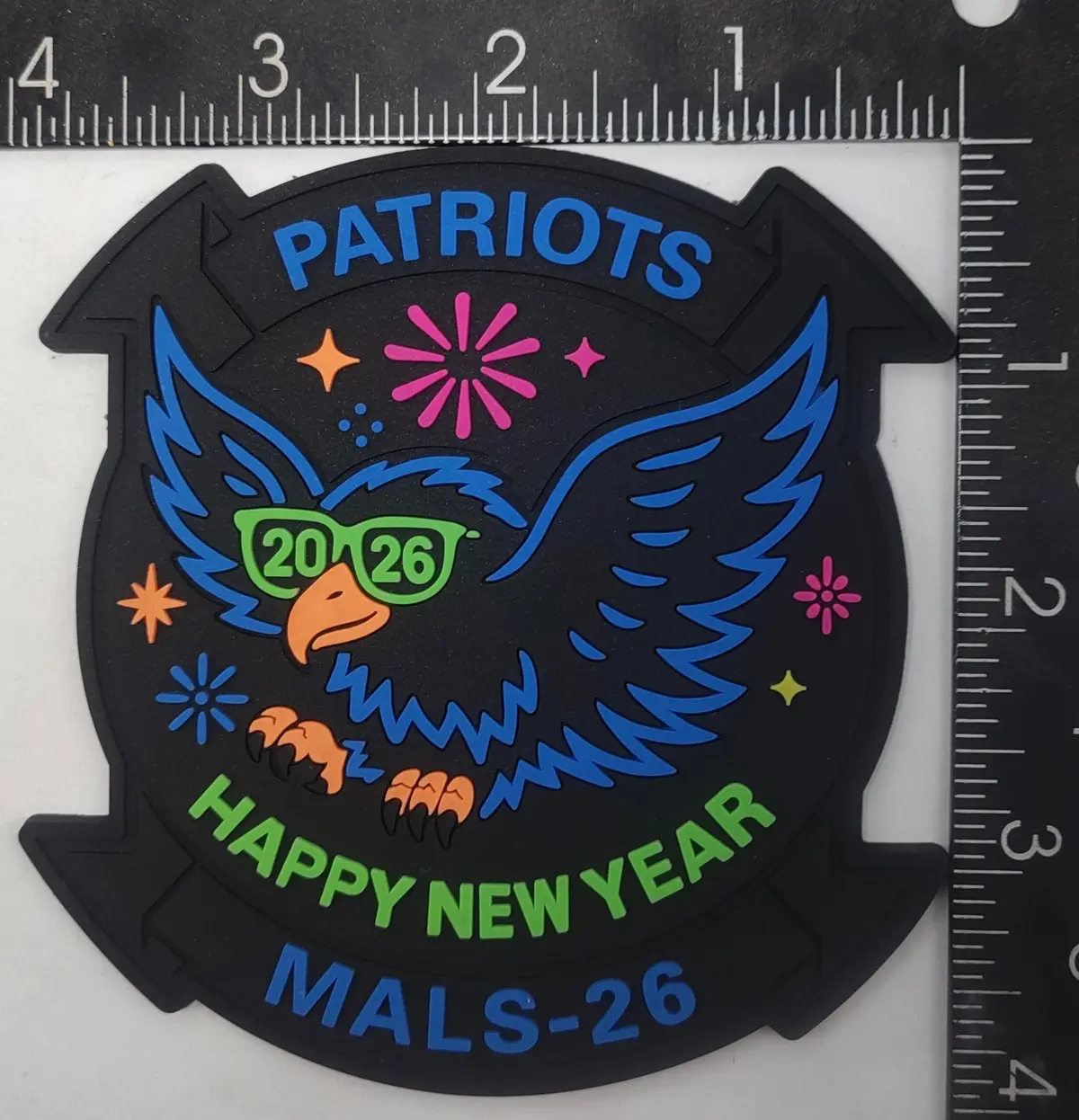 Official Mals-26 Patriots New Year 2026 Pvc Patch 1