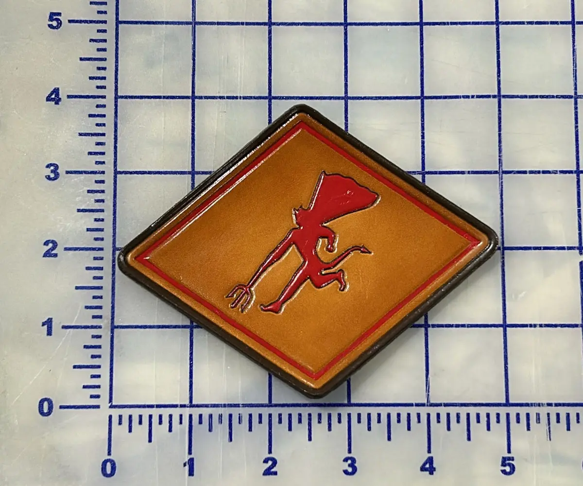Officially Licensed Usmc Vmfa-232 Red Devils Rhombus Leather Patch 1