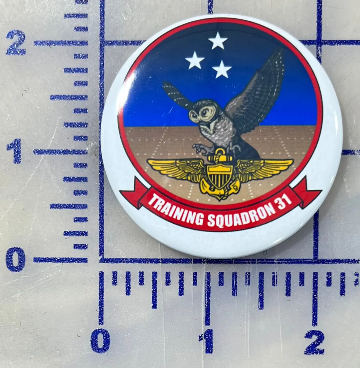 Officially Licensed Us Navy Vt-31 Wise Owls Button 1