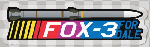 Fox-3 For Dale Sticker 1
