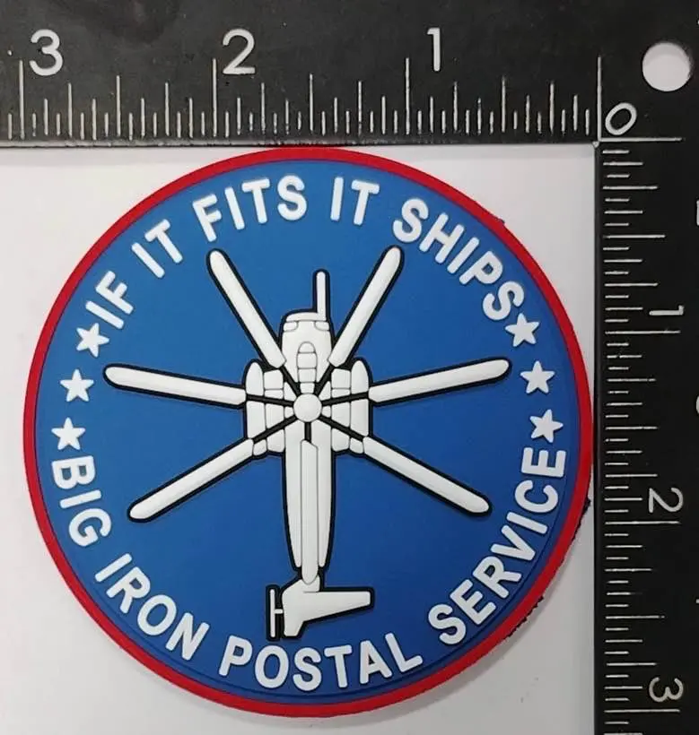 If It Fits It Ships Big Iron Postal Ch-53 Pvc Shoulder Patch 1