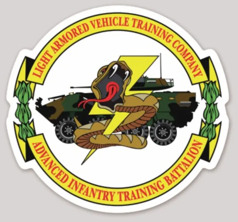 Officially Licensed Light Armored Vehicle Lav Training Company Sticker 1