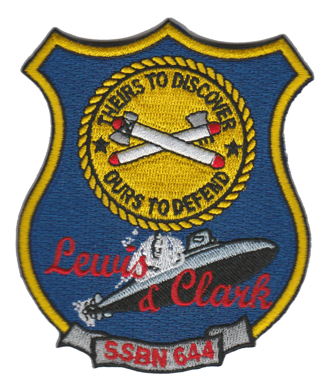 Officially Licensed Us Navy Uss Lewis & Clark Ssbn-644 Patch 1