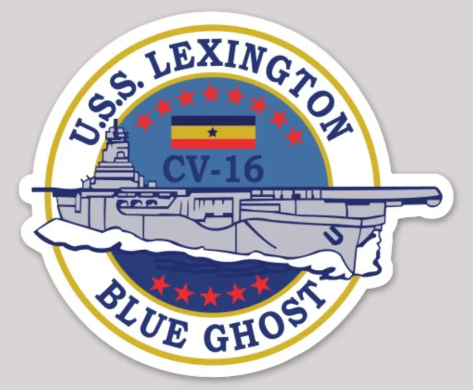 Uss Lexington Cv-16 Sticker 1