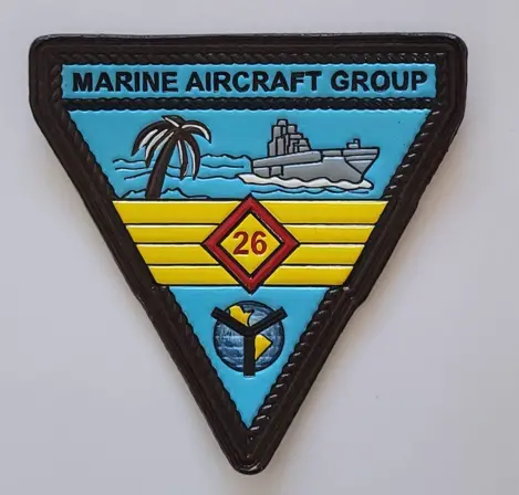 Officially Licensed Usmc  Marine Aircraft Group Mag-26 Leather Patch 1