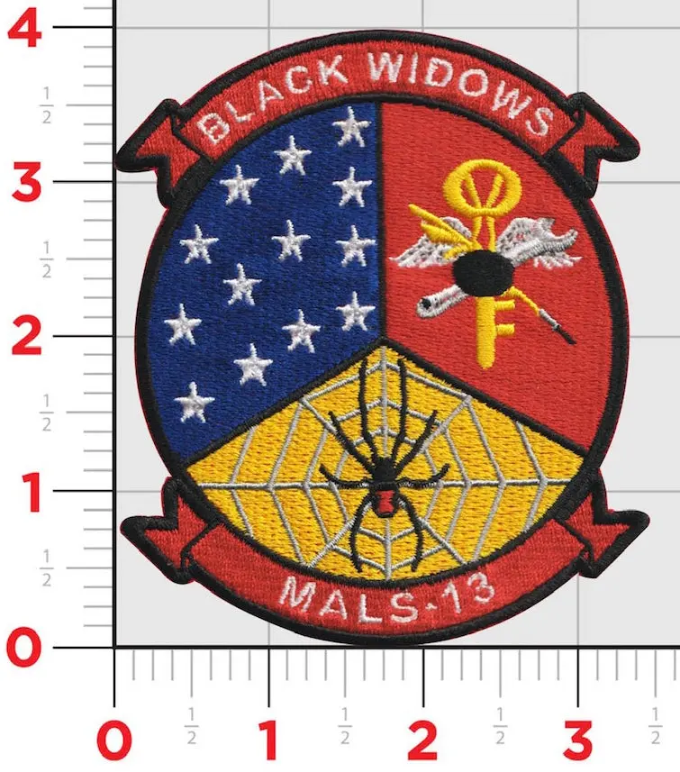 Officially Licensed Usmc Mals 13 Black Widows Patch 1