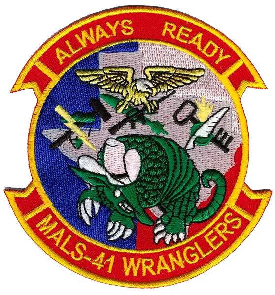 Officially Licensed Usmc Mals-41 Wranglers Patch 1