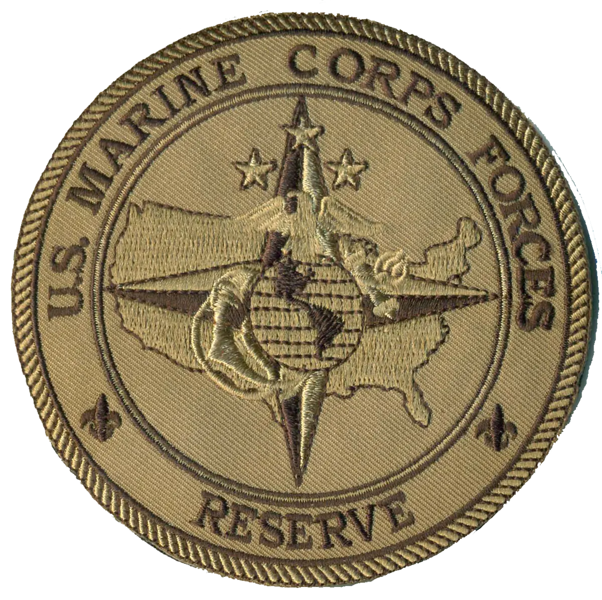 Authentic Licensed USMC Marine Forces Reserve Embroidered Patch with Hook-and-Loop Backing - Image 3