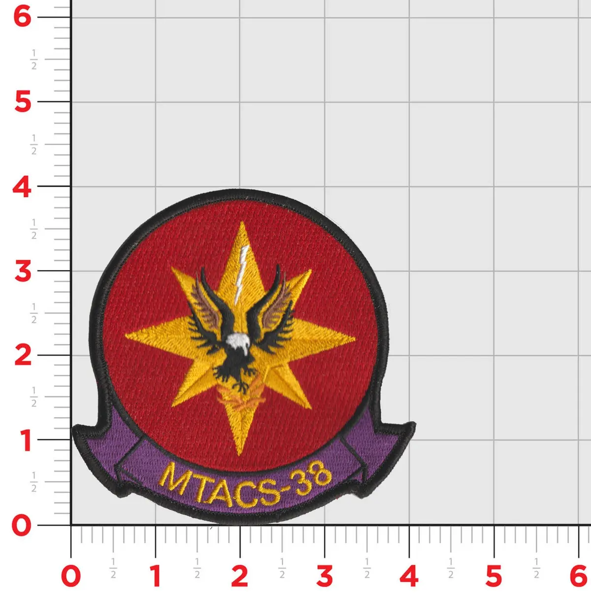 Officially Licensed Usmc Marine Tactical Air Command Squadron Mtacs-38 Patch 1
