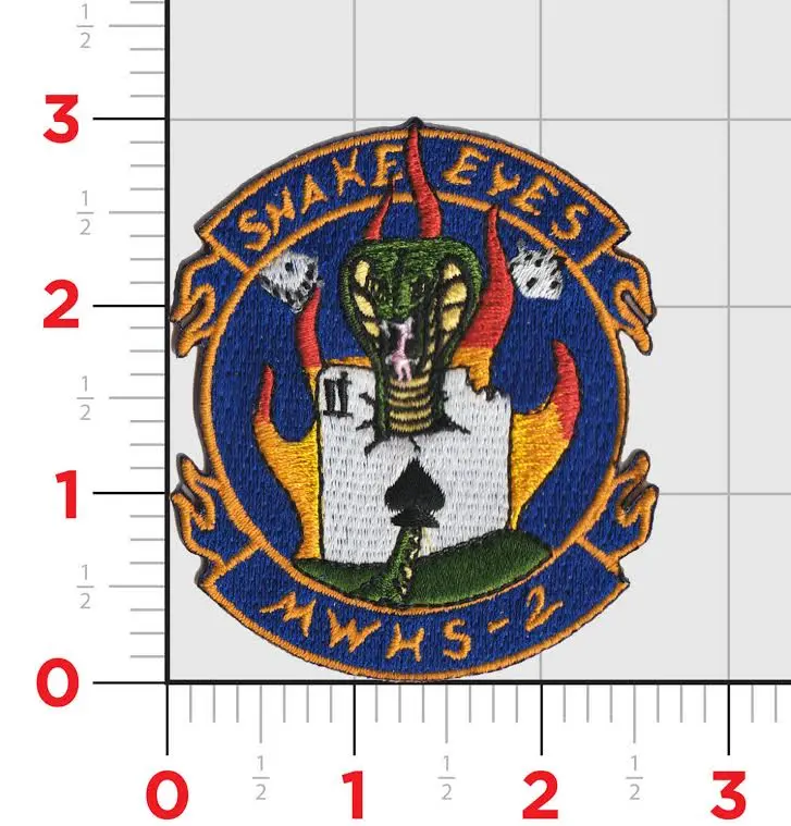 Officially Licensed Usmc Mwhs-2 Snake Eyes Shoulder Patch 1