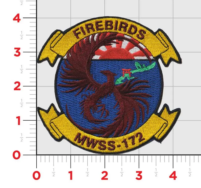 Officially Licensed Usmc Mwss-172 Firebirds Patch 1
