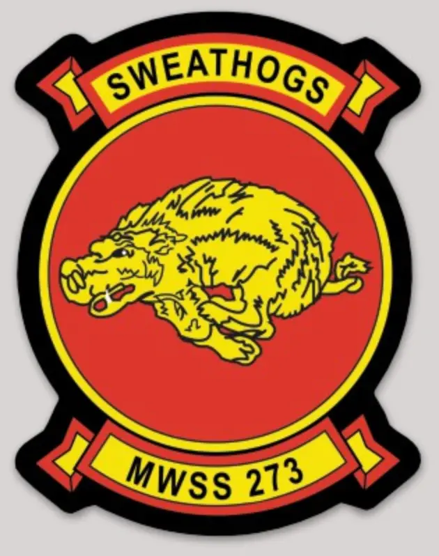 Officially Licensed Usmc Mwss-273 Sweathogs Sticker 1