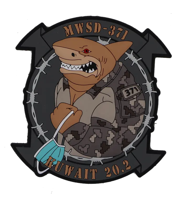 Official Mwsd-371 Sand Sharks Kuwait 20.2 Pvc Patch 1