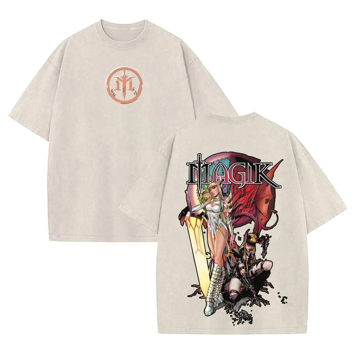 Magik Retro Vintage Comic Wash Tee – Marvel X-Men Mutant T-Shirt For Comic Fans 1