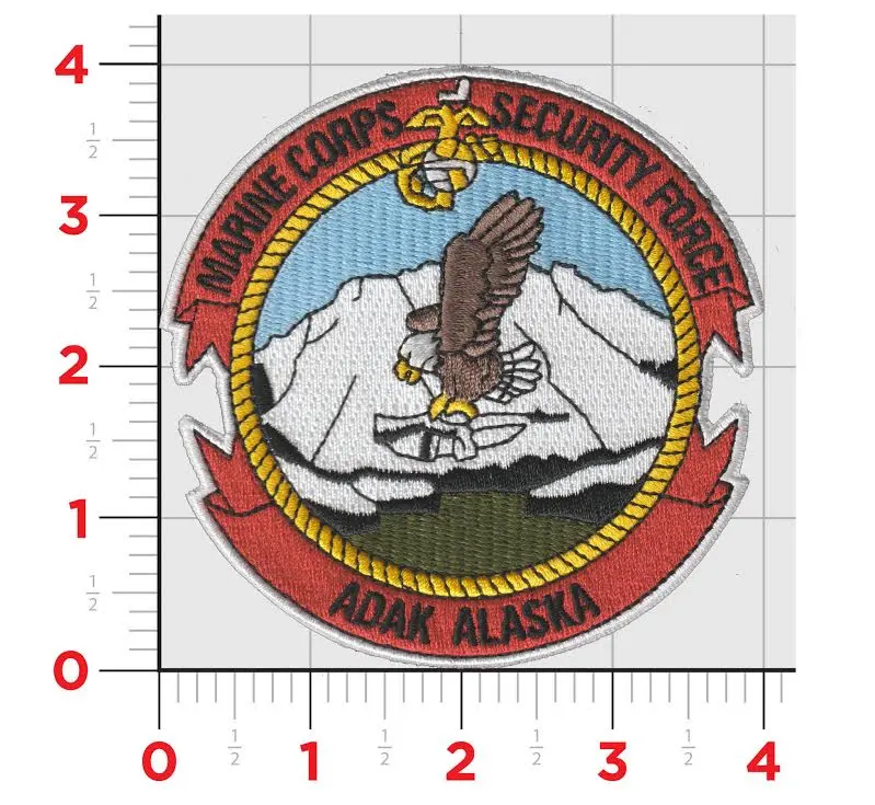Officially Licensed Usmc Marine Security Forces Adak, Alaska Patch 1