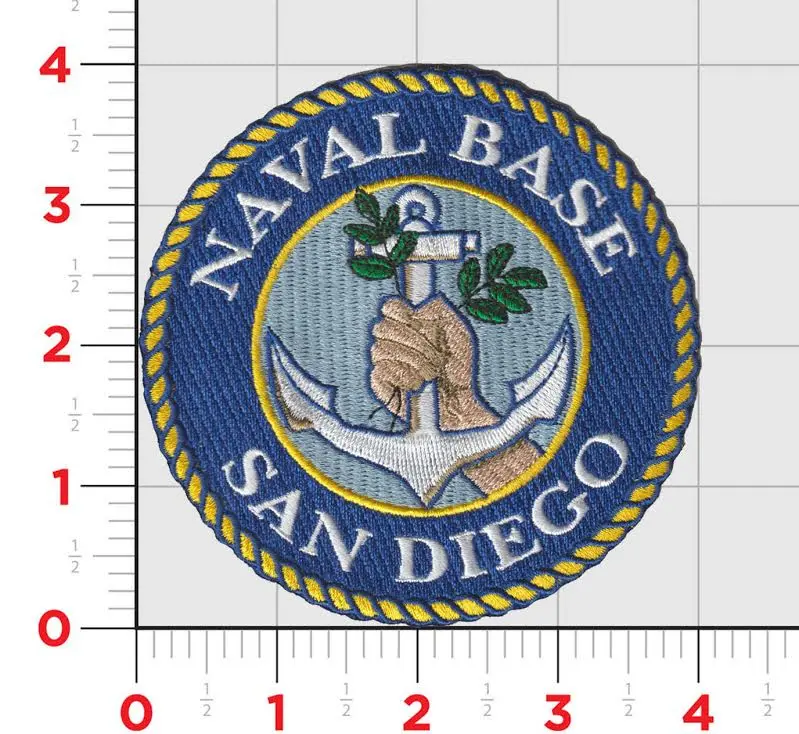 Officially Licensed Us Navy Naval Base San Diego Patch 1