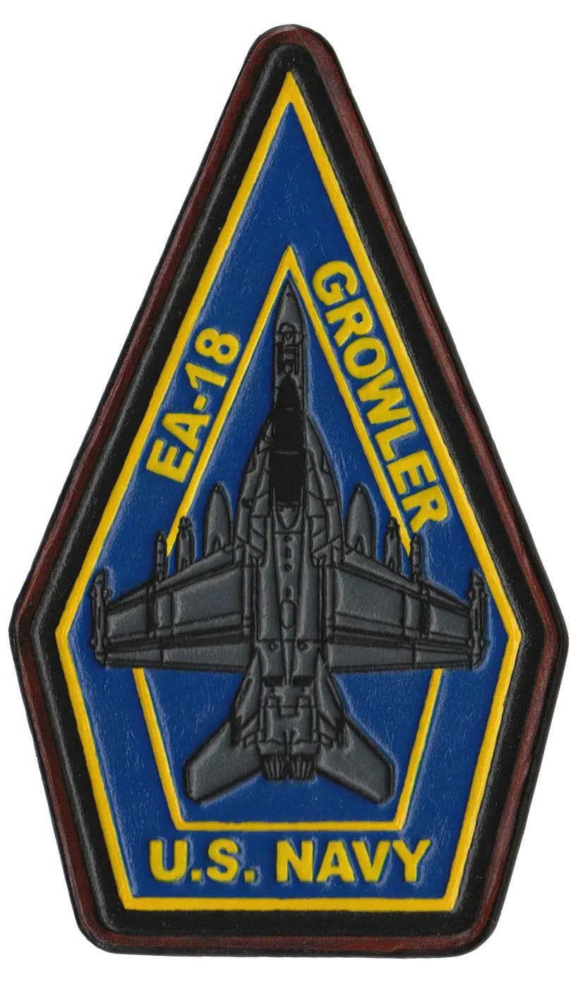 Officially Licensed Us Navy E/A-18 Growler Leather Patches 2