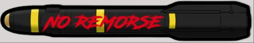 No Remorse Hellfire Missile Sticker 1