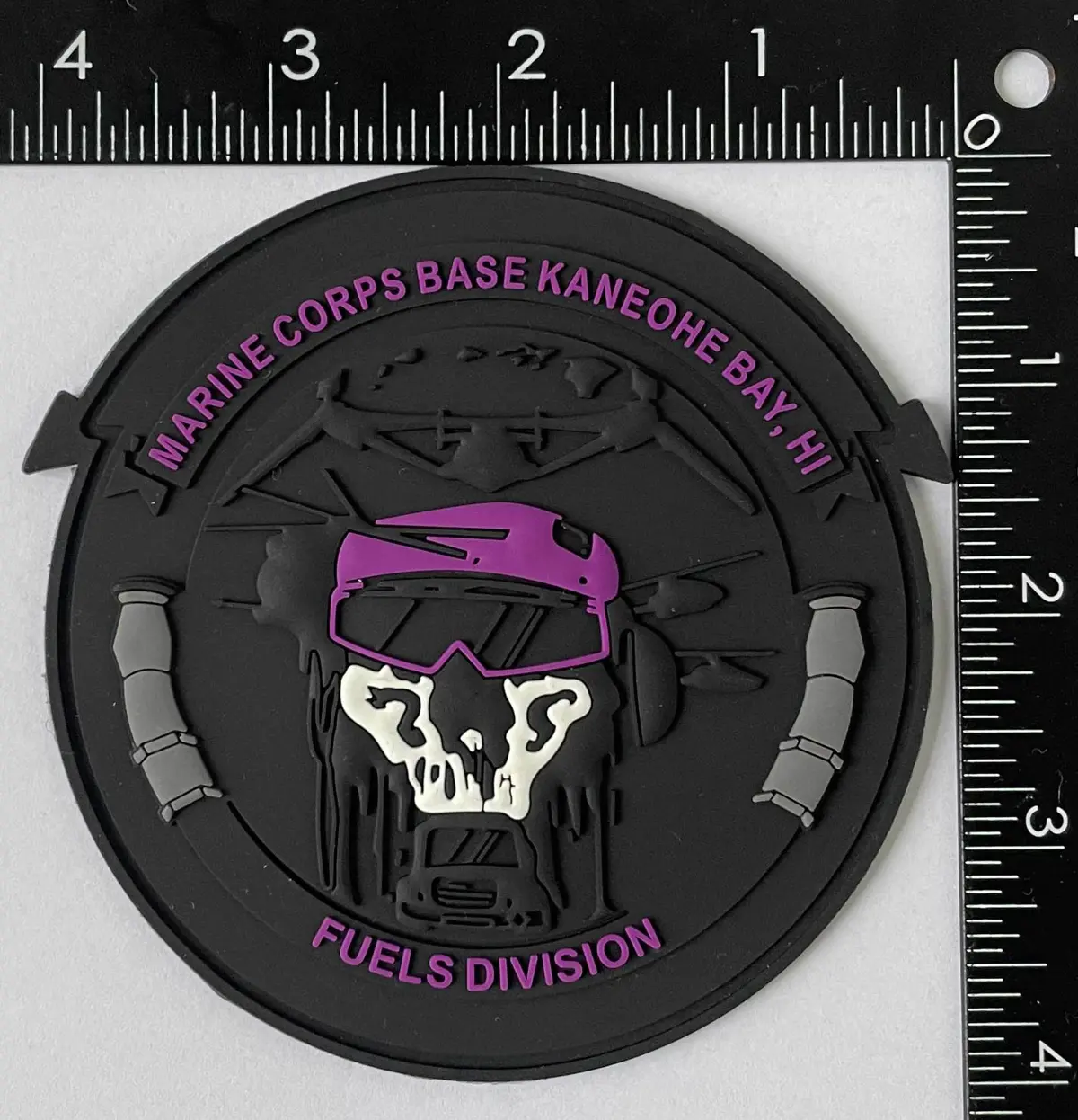Official Mcb Kaneohe Bay Fuels Black Pvc Patch 1