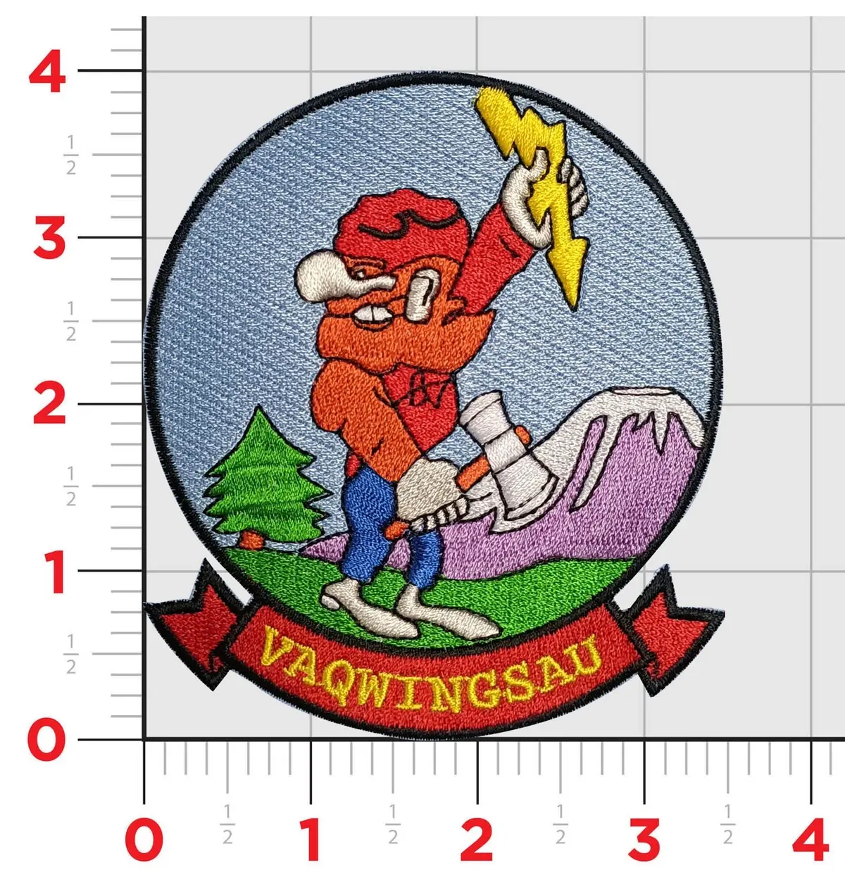 Official Vaqwingsau Axmen Mt St Helens Throwback Patch 1
