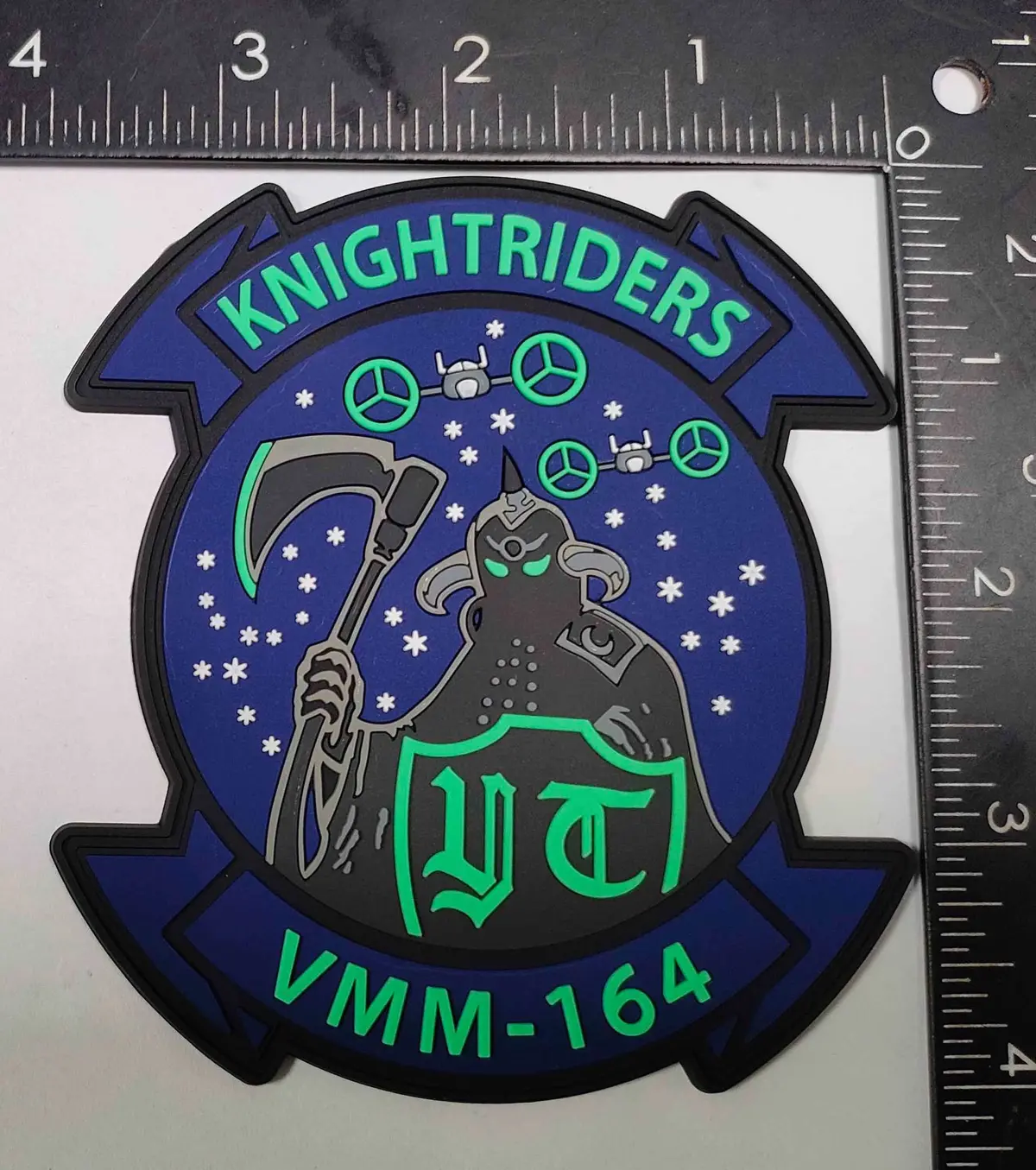 Official Vmm-164 Knightriders Pvc Glow Patch 1