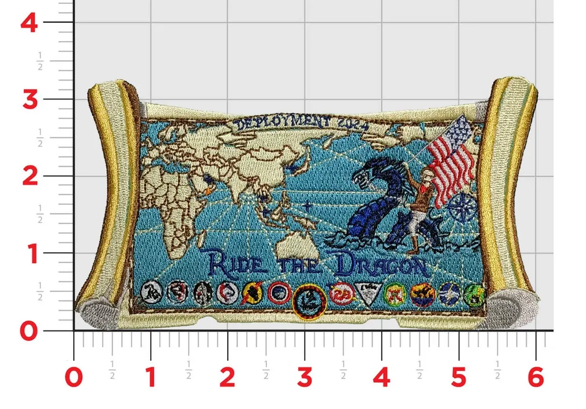 Official Westpac 2024 Cvn-71 Uss Theodore Roosevelt Ride The Dragon Cruise Patch 1