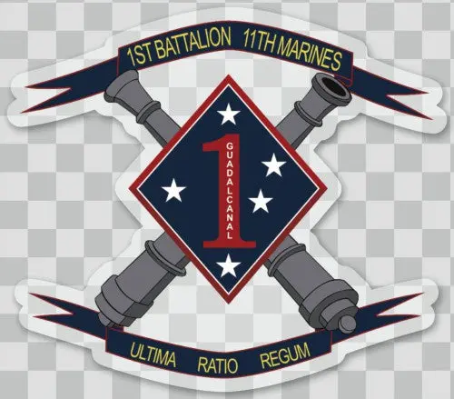 Officially Licensed 1St Battalion 11Th Marines Guadalcanal Sticker 1