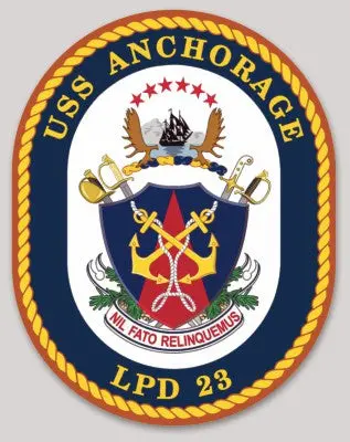 Officially Licensed Us Navy Uss Anchorage Lpd-23 Sticker 1