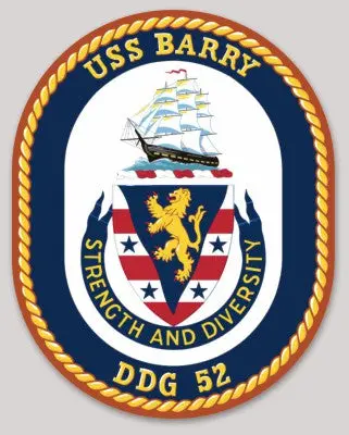 Officially Licensed Us Navy Uss Barry Ddg-52 Strength And Diversity Sticker 1