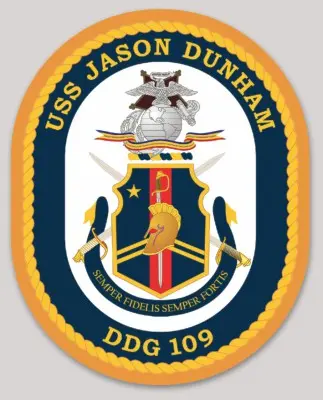 Officially Licensed Us Navy Uss Jason Dunham Ddg-109 Sticker 1